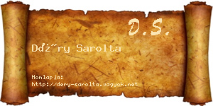 Déry Sarolta névjegykártya