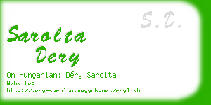 sarolta dery business card