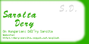 sarolta dery business card